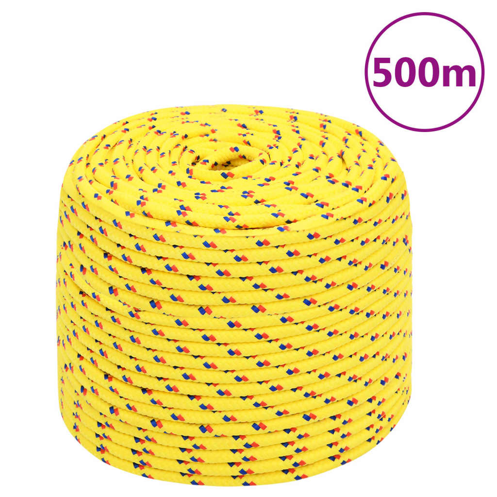 Vidaxl -Bootseil 6 mm 500 m Polypropylengelb