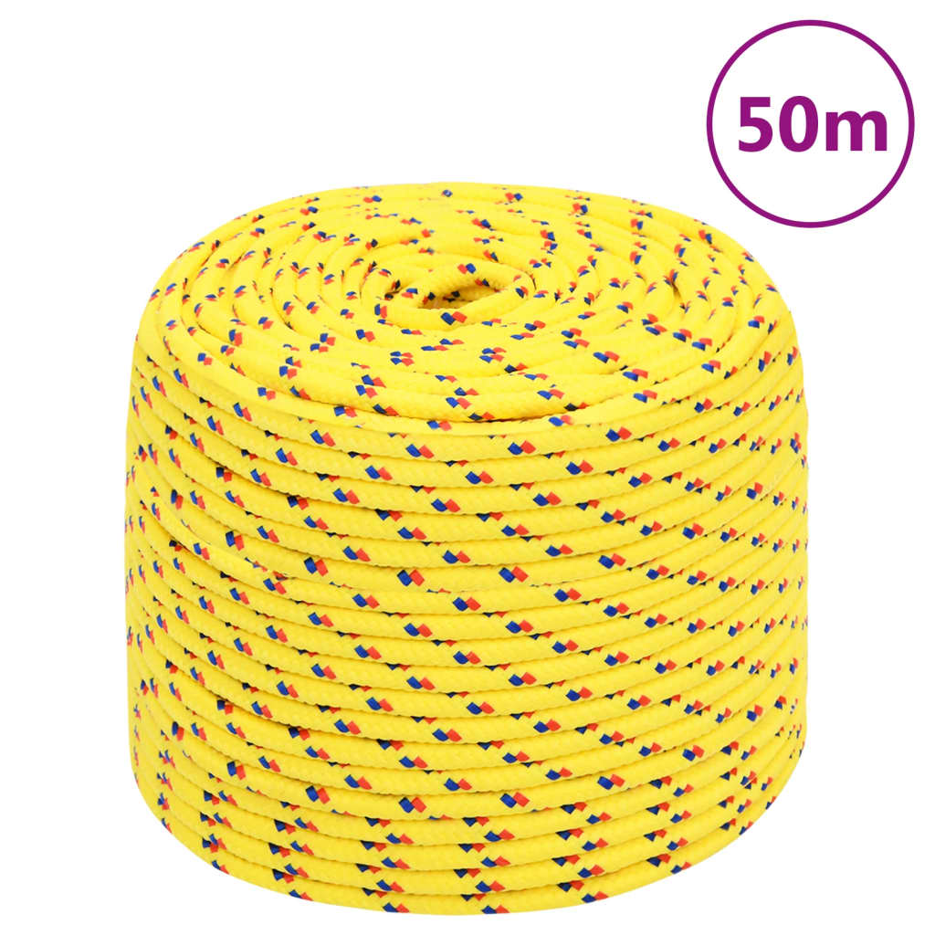 Vidaxl -Bootseil 8 mm 50 m Polypropylengelb