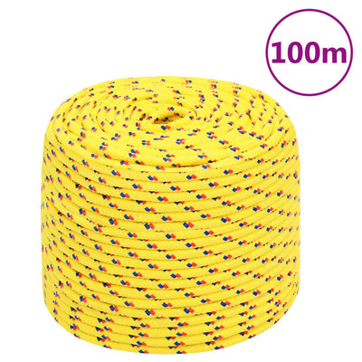 Vidaxl -Bootseil 8 mm 100 m Polypropylengelb