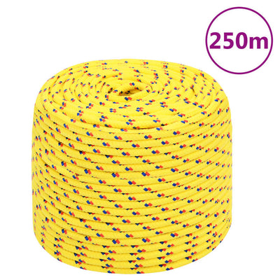 Vidaxl -Bootseil 8 mm 250 m Polypropylengelb