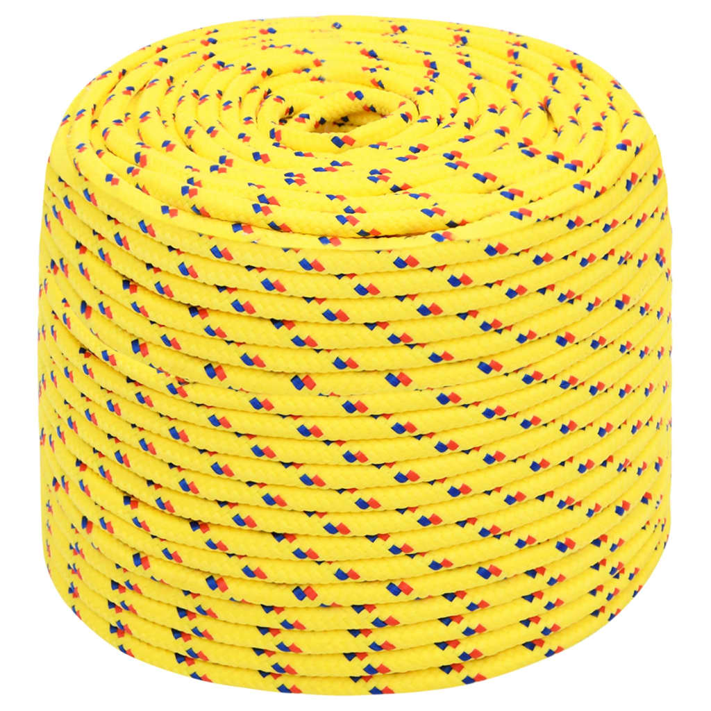Vidaxl -Bootseil 10 mm 25 m Polypropylengelb
