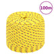 Vidaxl -Bootseil 10 mm 100 m Polypropylengelb