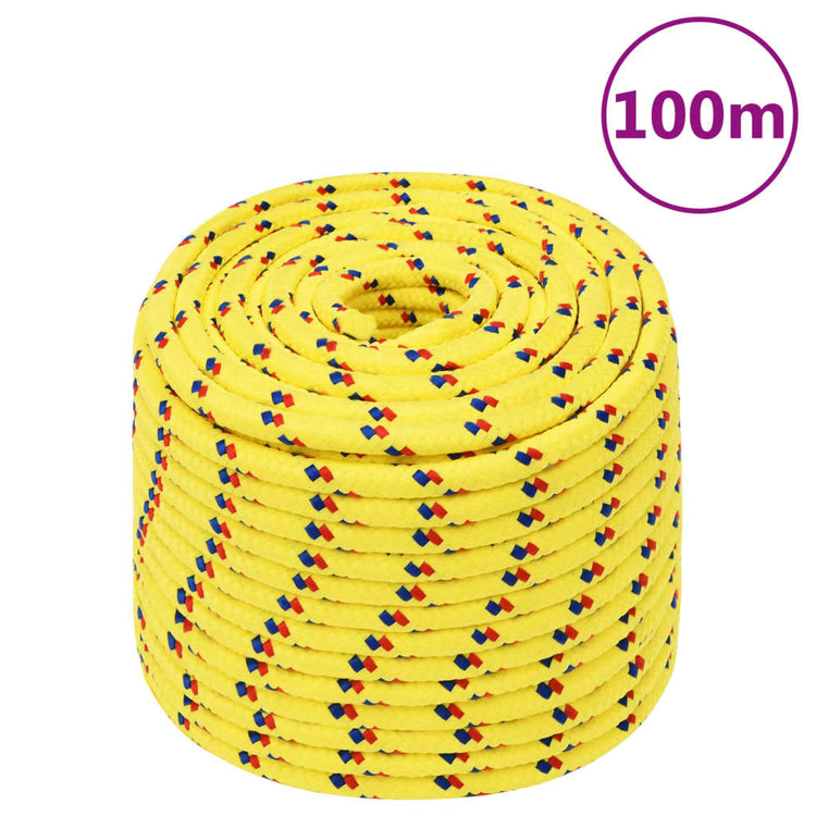 Vidaxl -Bootseil 12 mm 100 m Polypropylengelb