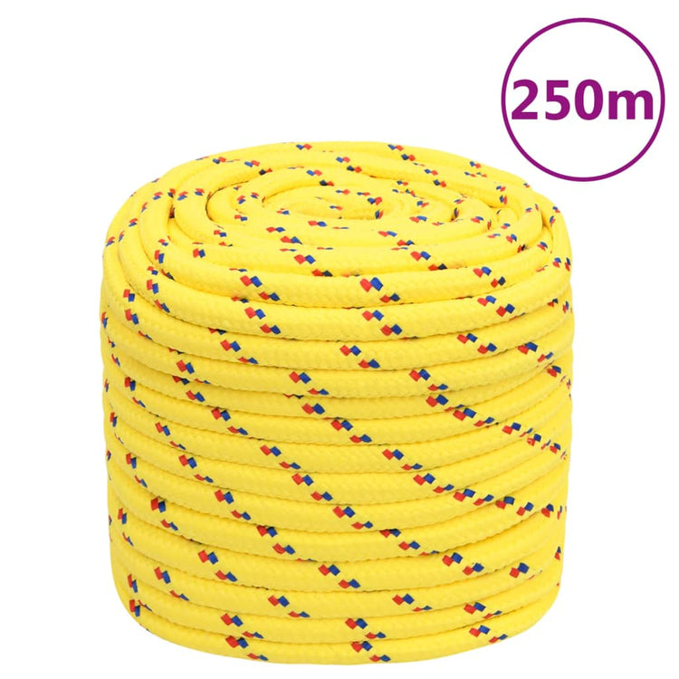 Vidaxl -Bootseil 16 mm 250 m Polypropylengelb