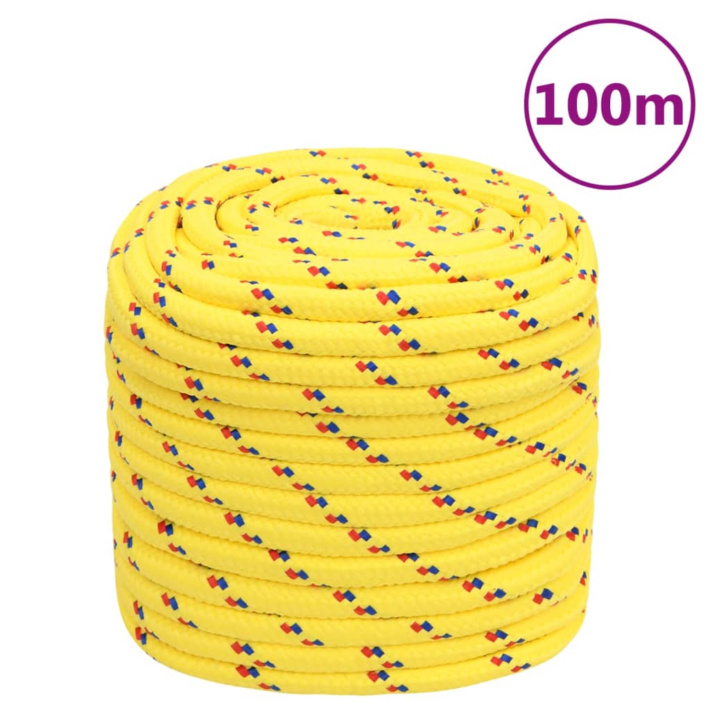Vidaxl -Bootseil 18 mm 100 m Polypropylengelb