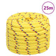 Vidaxl -Bootseil 20 mm 25 m Polypropylengelb