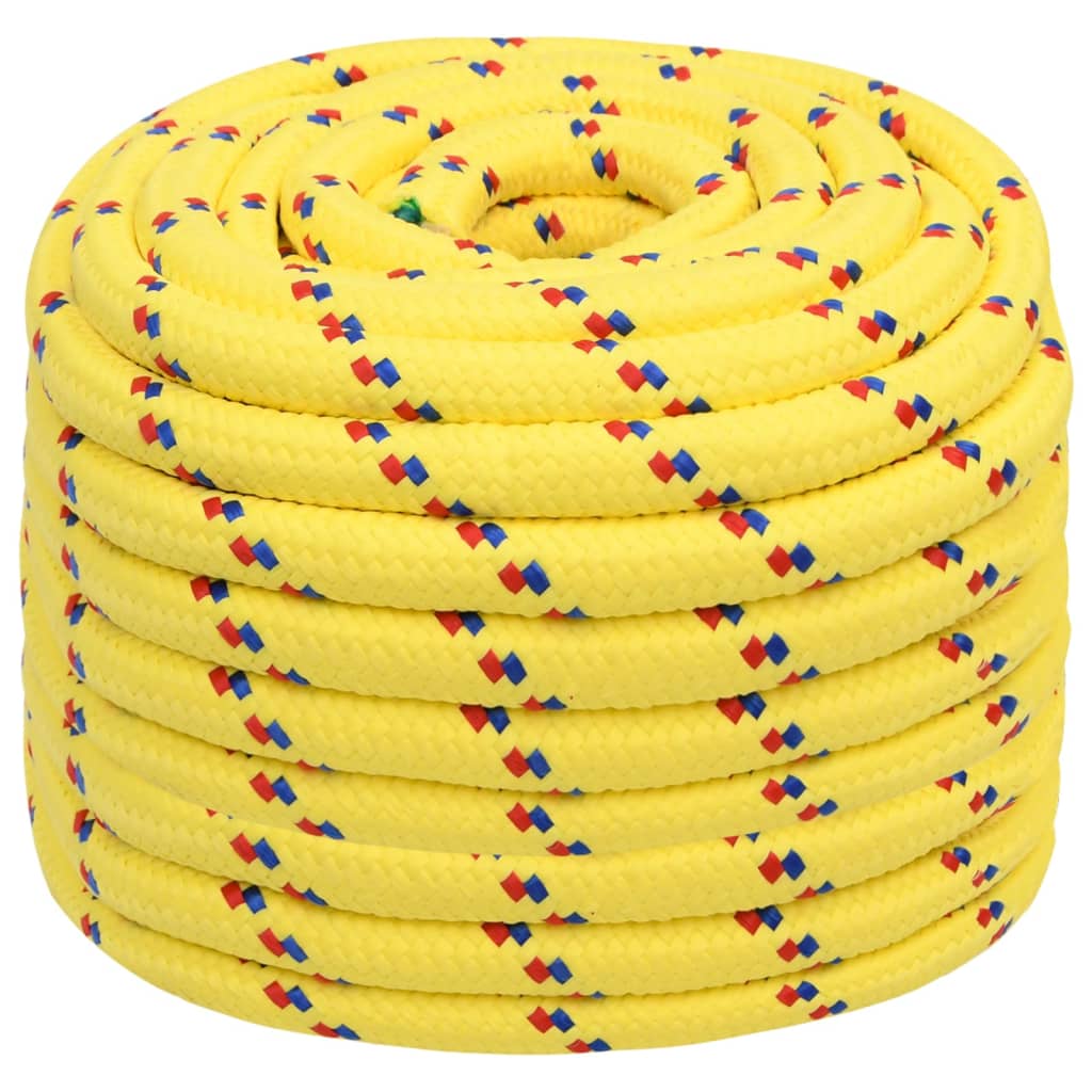 Vidaxl -Bootseil 20 mm 25 m Polypropylengelb