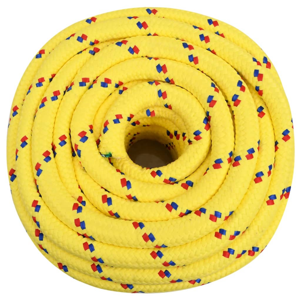 Vidaxl -Bootseil 20 mm 25 m Polypropylengelb