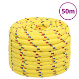 Vidaxl -Bootseil 20 mm 50 m Polypropylengelb - afbeelding 1