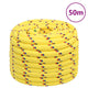 Vidaxl -Bootseil 20 mm 50 m Polypropylengelb
