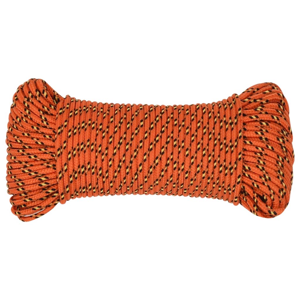 Vidaxl -Bootseil 5 mm 25 m Polypropylenorange
