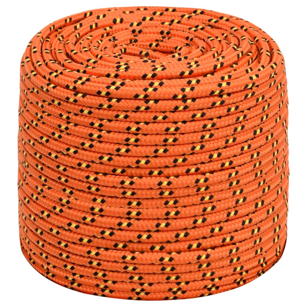 Vidaxl -Bootseil 8 mm 50 m Polypropylenorange