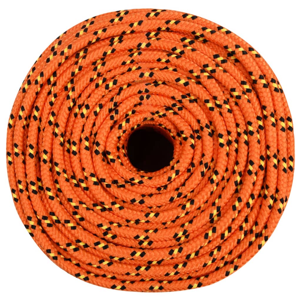 Vidaxl -Bootseil 8 mm 100 m Polypropylenorange