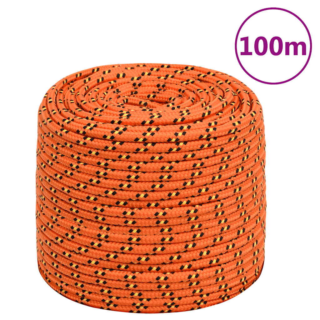 Vidaxl -Bootseil 10 mm 100 m Polypropylenorange