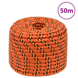 Vidaxl -Bootseil 12 mm 50 m Polypropylenorange - afbeelding 1