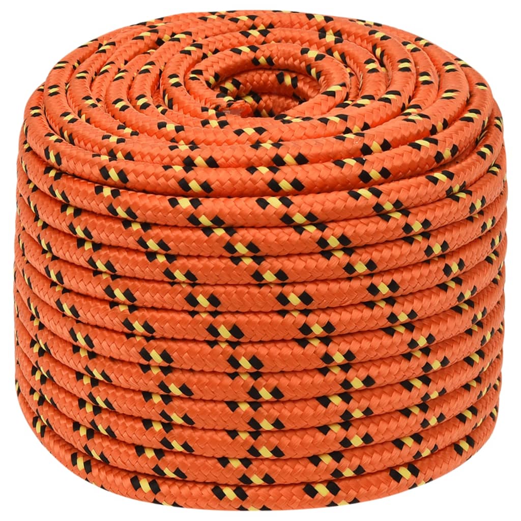 Vidaxl -Bootseil 12 mm 50 m Polypropylenorange