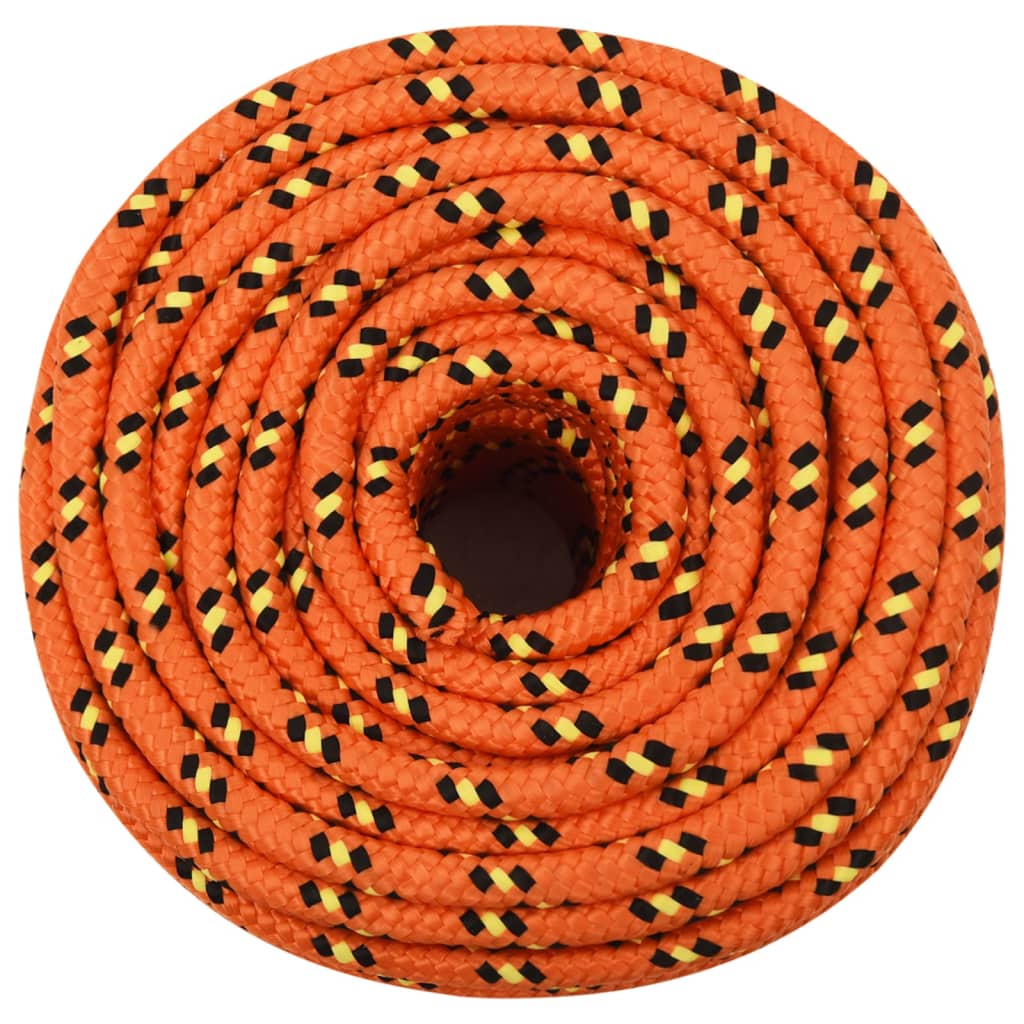 Vidaxl -Bootseil 12 mm 50 m Polypropylenorange