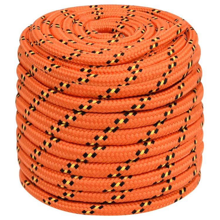 Vidaxl -Bootseil 16 mm 50 m Polypropylenorange