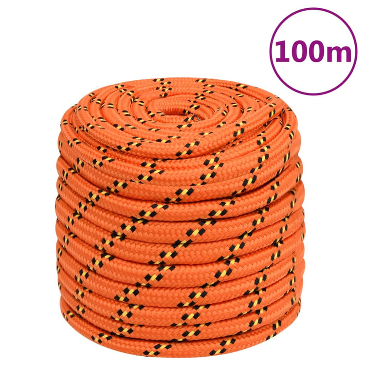 Vidaxl -Bootseil 18 mm 100 m Polypropylenorange