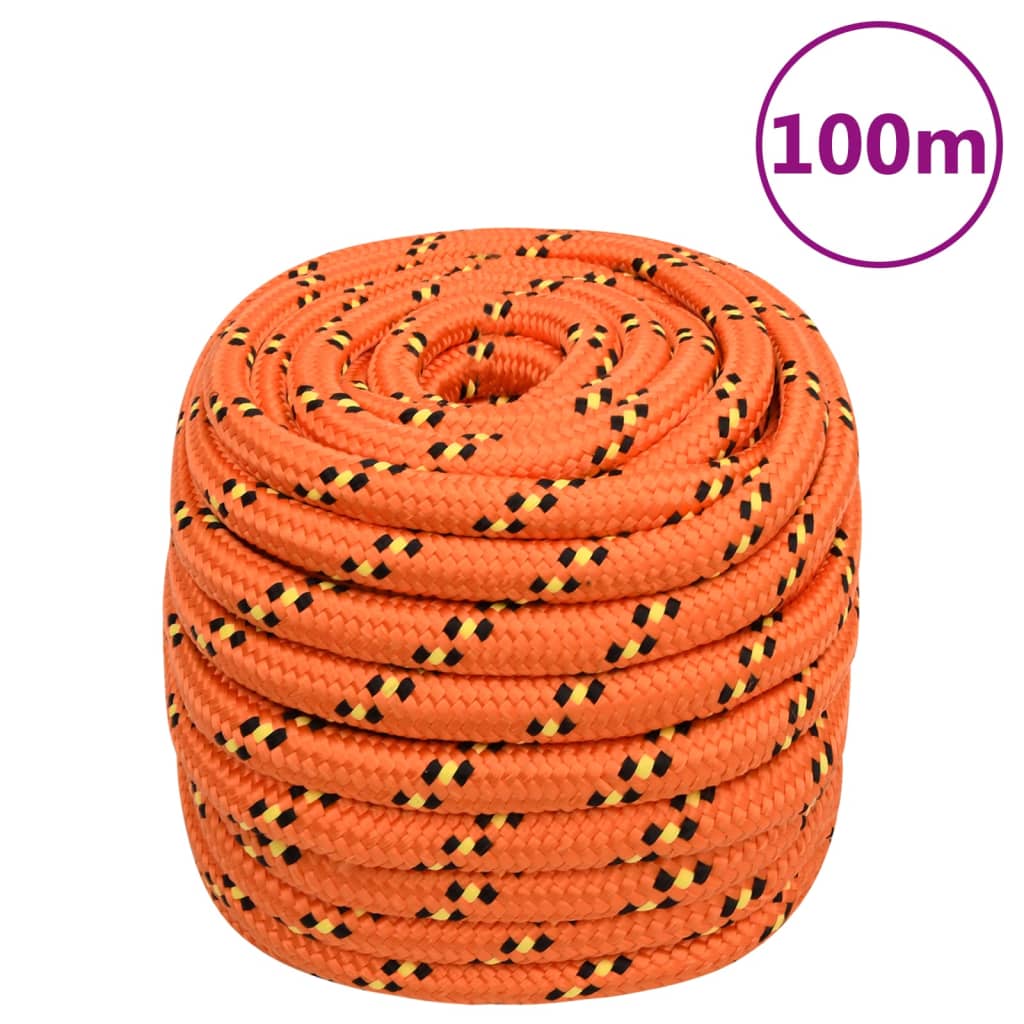 VIDAXL -Kofferchen -Seil von 20 mm 100 m Polypropylenorange