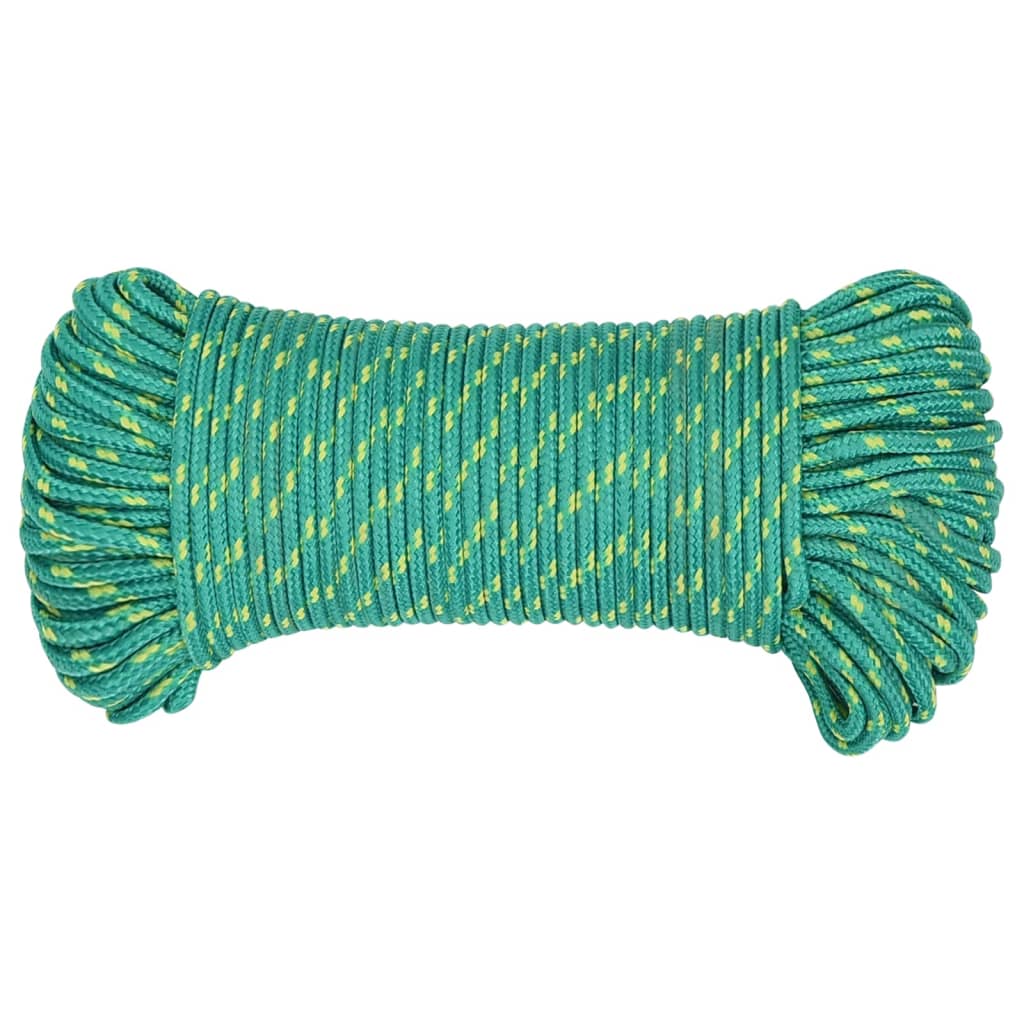 Vidaxl -Bootseil 3 mm 100 m Polypropylengrün