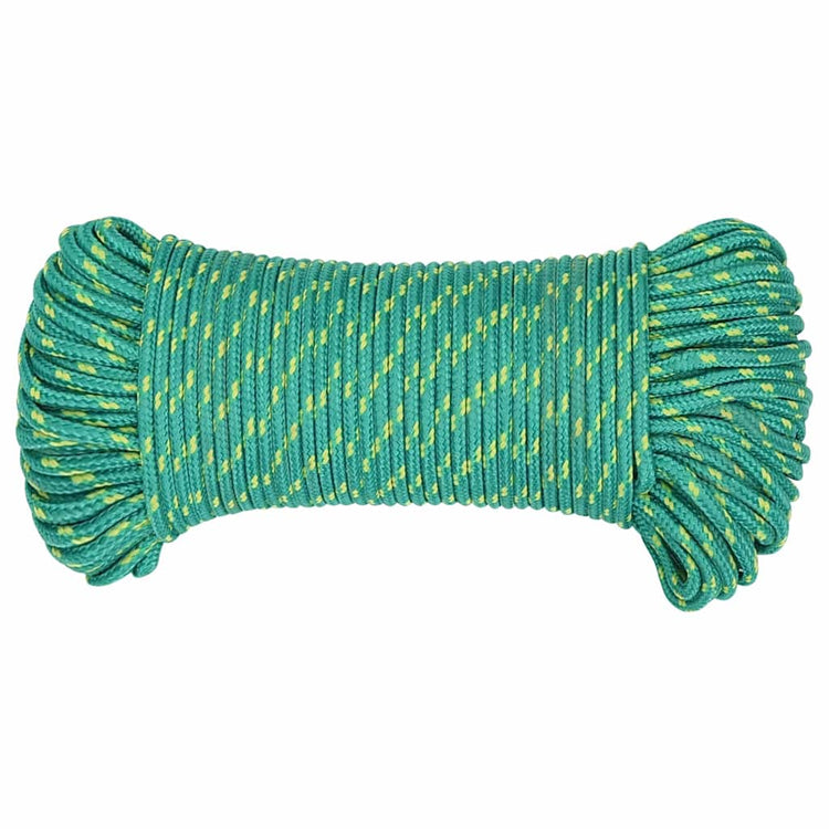 Vidaxl -Bootseil 4 mm 250 m Polypropylengrün