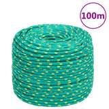 Vidaxl -Bootseil 8 mm 100 m Polypropengrün - afbeelding 1