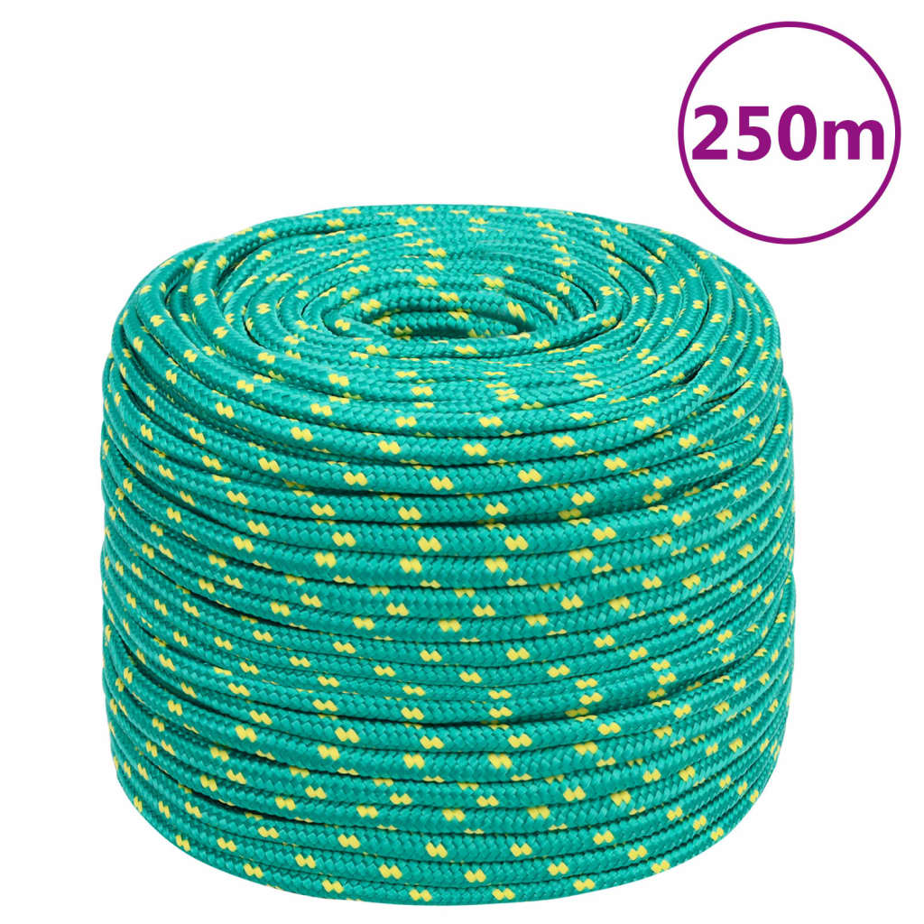 Vidaxl -Bootseil 8 mm 250 m Polypropylengrün