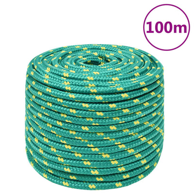 Vidaxl -Bootseil 12 mm 100 m Polypropylengrün