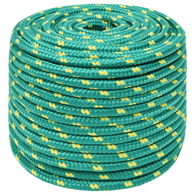 Vidaxl -Bootseil 12 mm 100 m Polypropylengrün