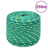 Vidaxl -Bootseil 12 mm 250 m Polypropylengrün - afbeelding 1
