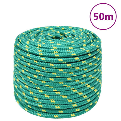 Vidaxl -Bootseil 14 mm 50 m Polypropylengrün