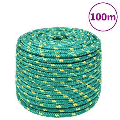 Vidaxl -Bootseil 14 mm 100 m Polypropylengrün