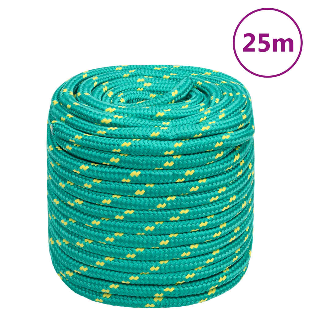 Vidaxl -Bootseil 16 mm 25 m Polypropylengrün