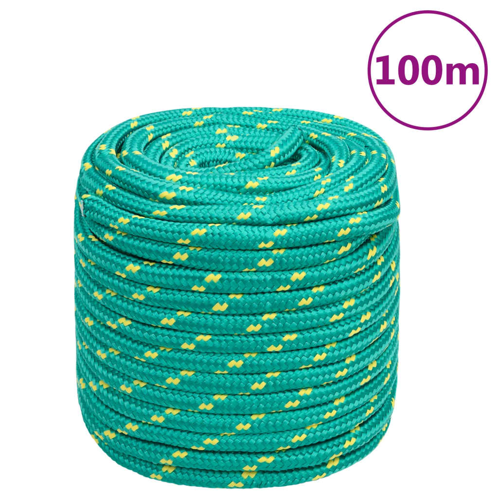 Vidaxl -Bootseil 16 mm 100 m Polypropylengrün