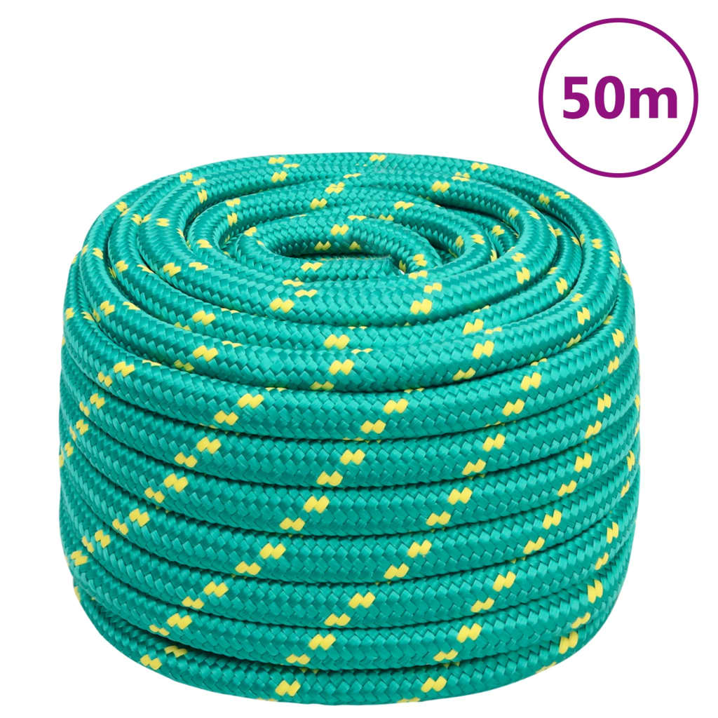 Vidaxl -Bootseil 20 mm 50 m Polypropylengrün