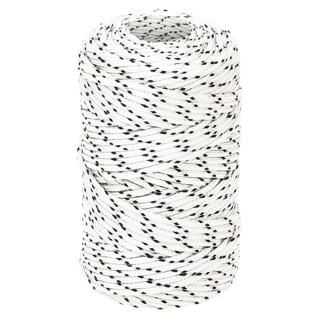 Vidaxl -Bootseil geflochten 2 mm x 250 m Polyesterweiß