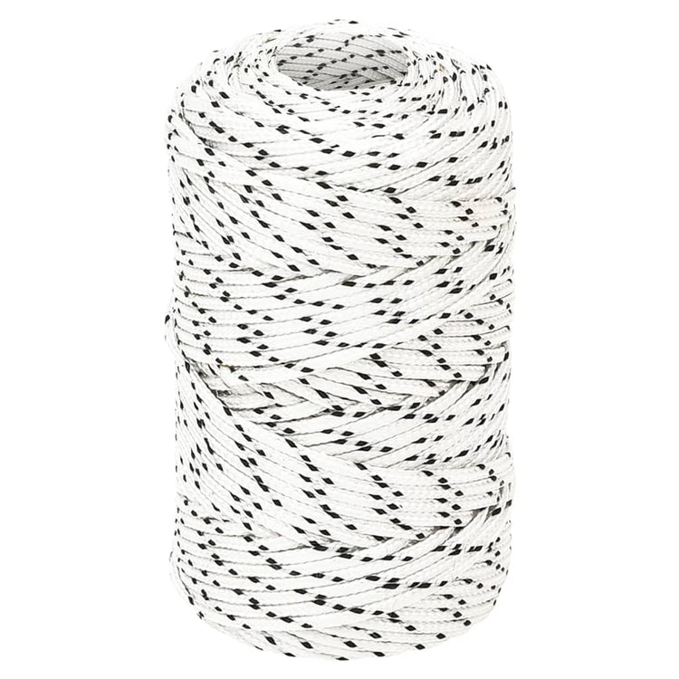 Vidaxl -Bootseil geflochten 2 mm x 500 m Polyesterweiß
