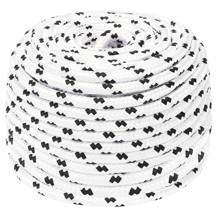 VIDAXL -Bootseil geflochten 6 mmx100 m Polyester White4