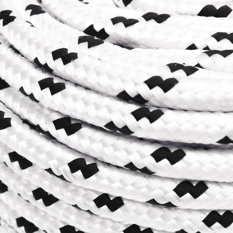 VIDAXL -Bootseil geflochten 8 mmx100 m Polyester White4