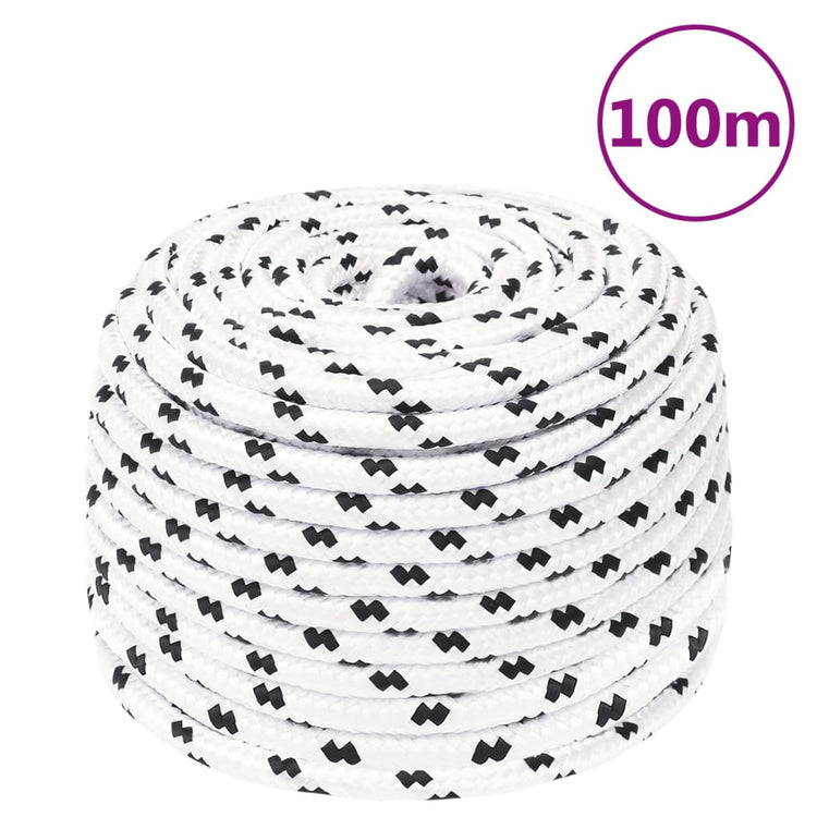 Vidaxl Werkouw 10 mm 100 m Polyester weiß