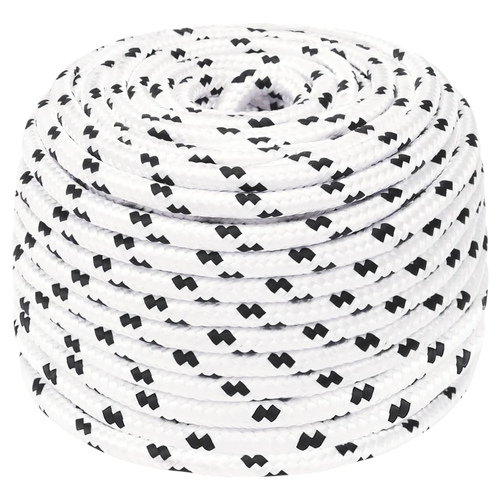 Vidaxl Werkouw 10 mm 100 m Polyester weiß