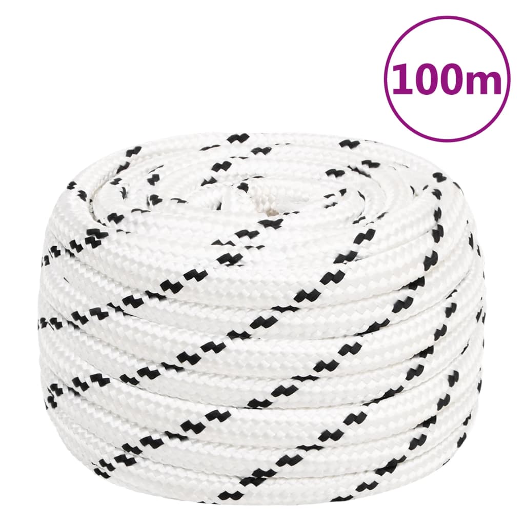 Vidaxl Werkouw 18 mm 100 m Polyester weiß