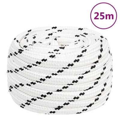 Vidaxl Werkouw 20 mm 25 m Polyester weiß
