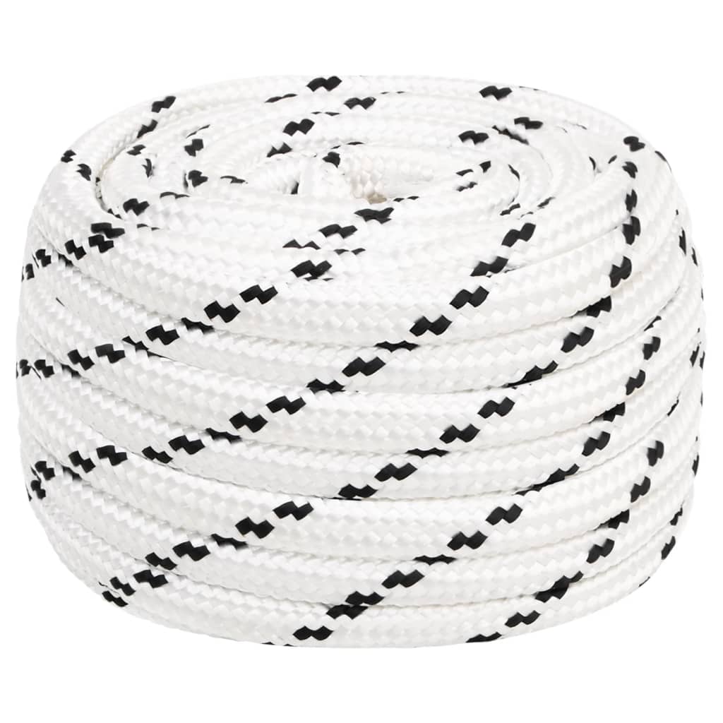 Vidaxl Werkouw 20 mm 25 m Polyester weiß