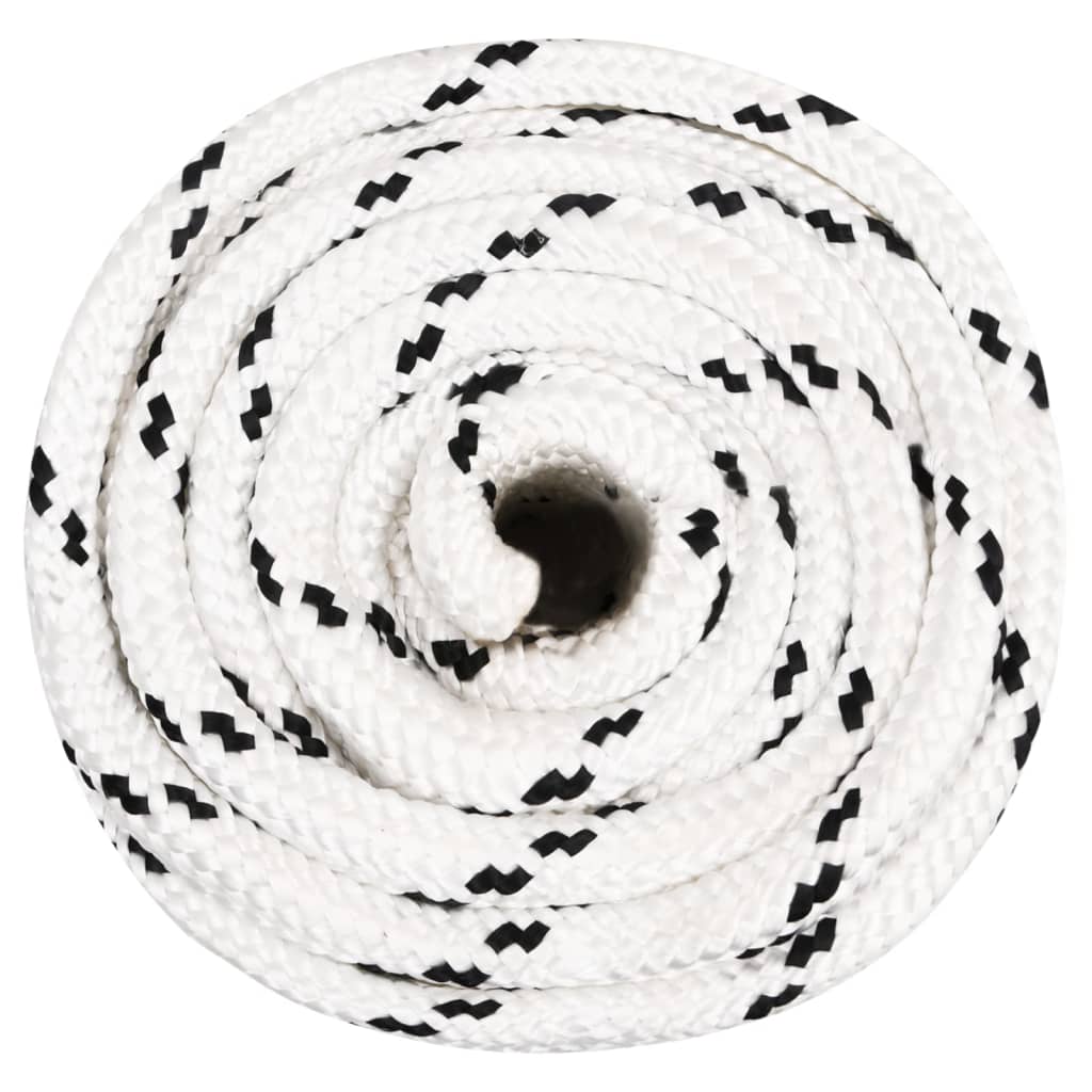 Vidaxl Werkouw 20 mm 25 m Polyester weiß