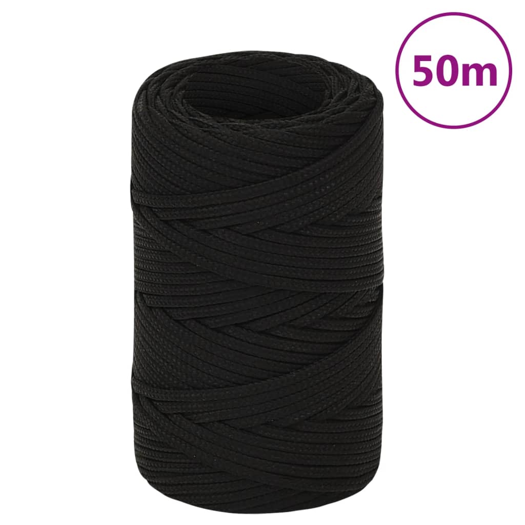 Vidaxl Werkouw 2 mm 50 m Polyesterschwarz