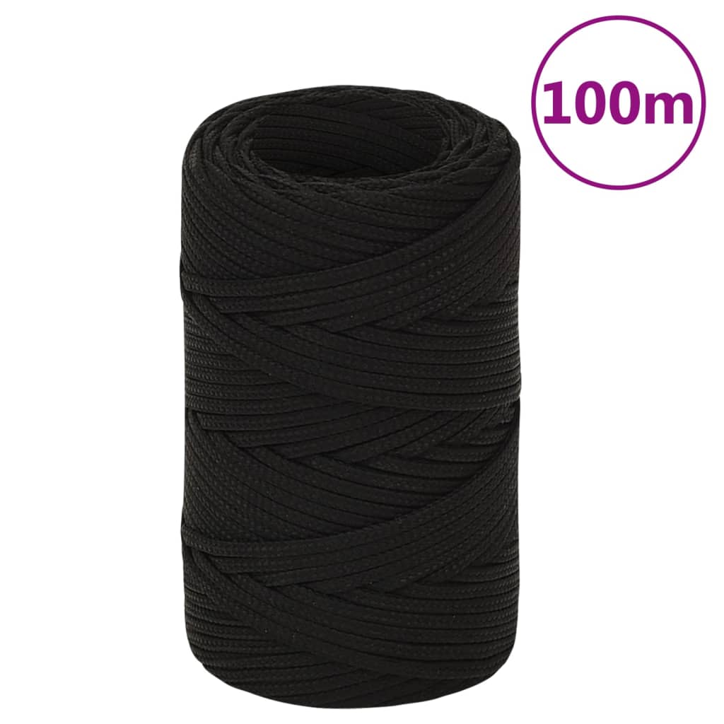 Vidaxl Werkouw 2 mm 100 m Polyesterschwarz