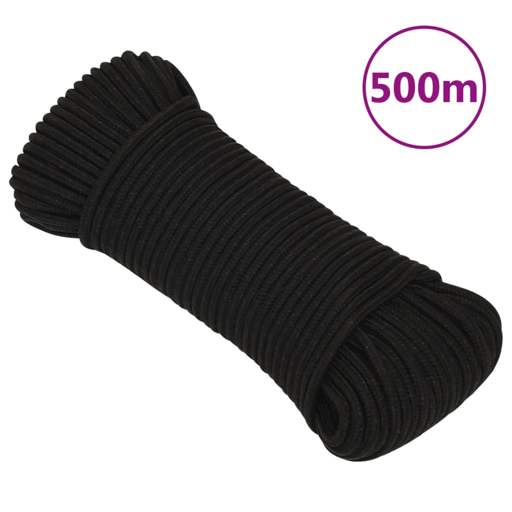 Vidaxl Werkouw 3 mm 500 m Polyesterschwarz