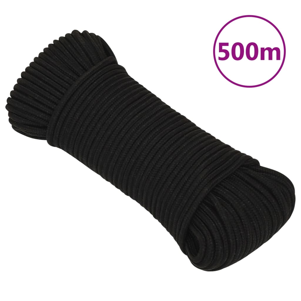 Vidaxl Werkouw 4 mm 500 m Polyesterschwarz